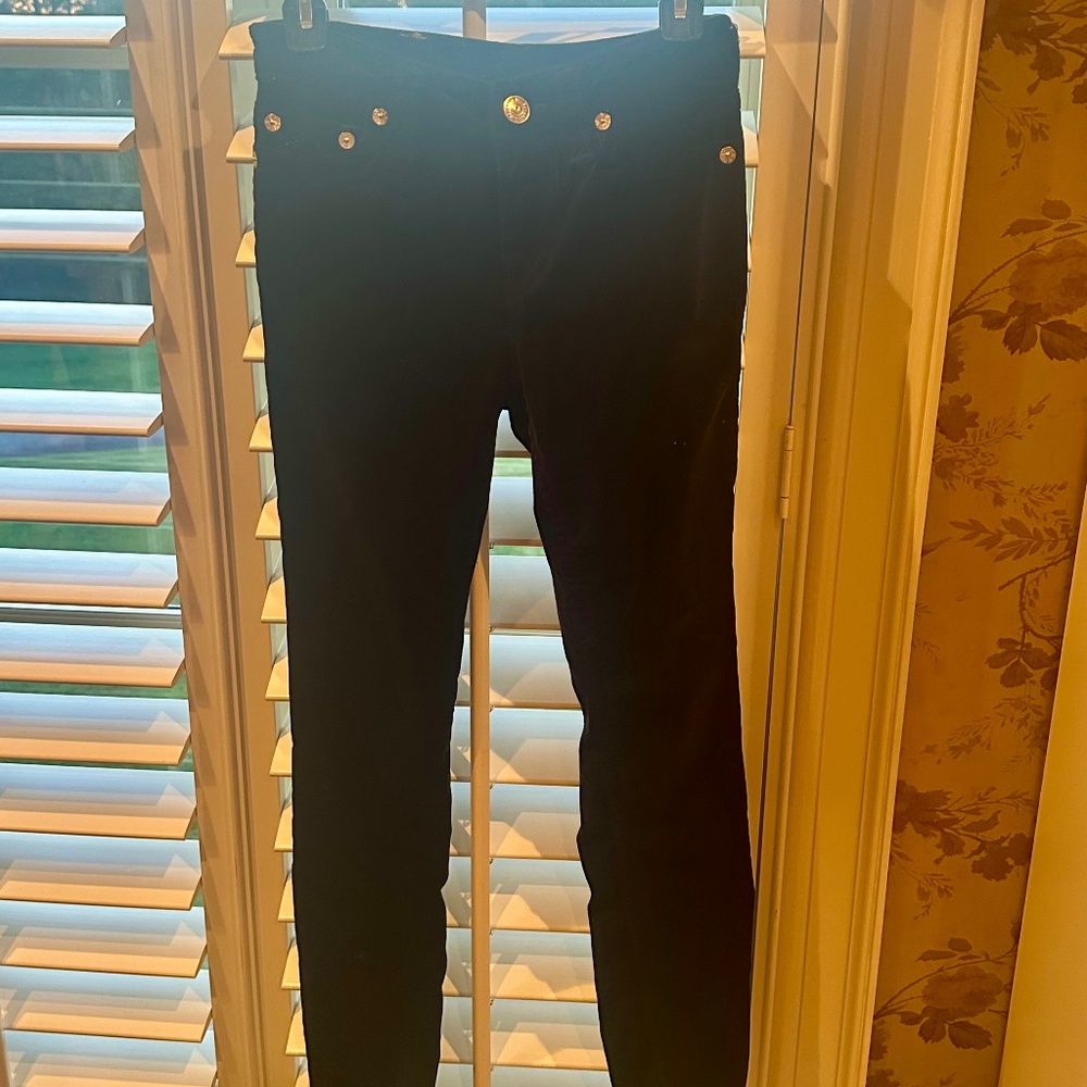 Black velvet jeans